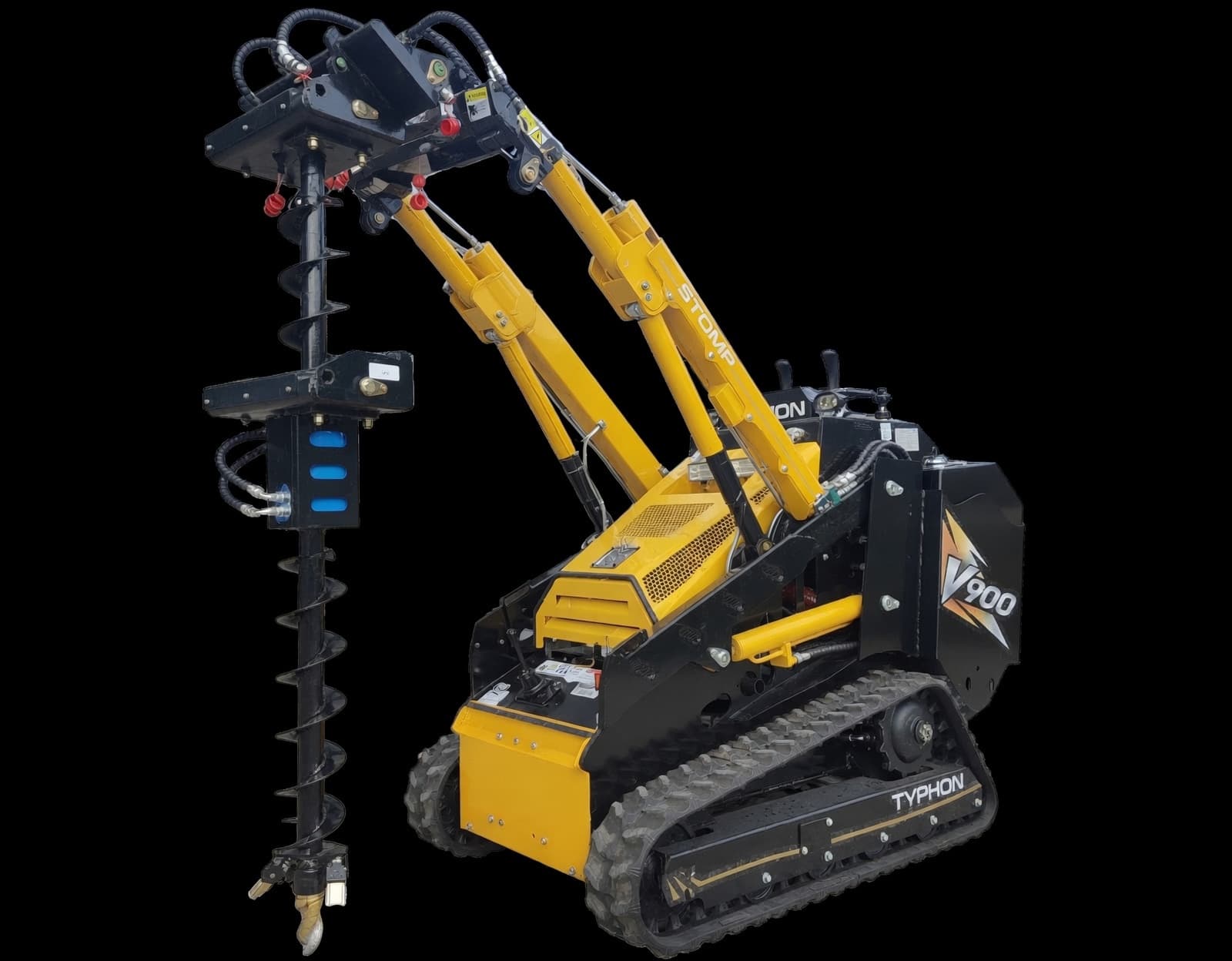 TYPHON STOMP V900 with hydraulic auger attachment