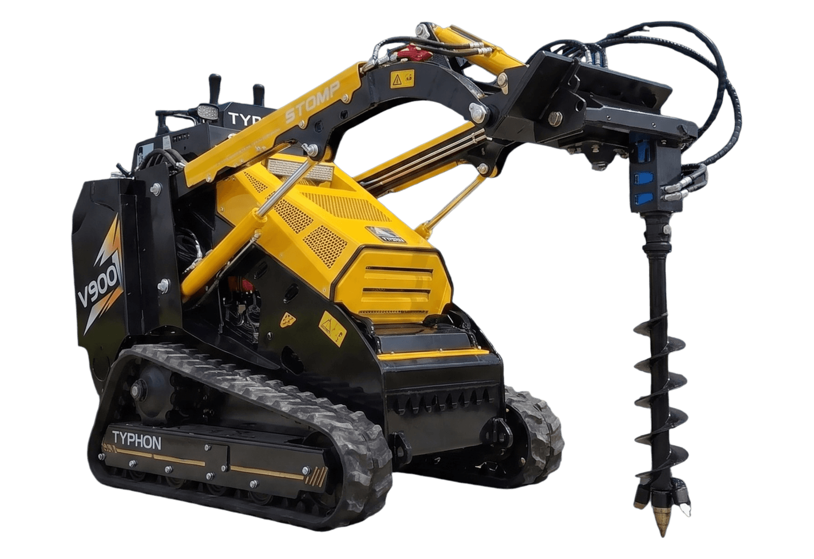 TYPHON STOMP V900 with hydraulic auger attachment