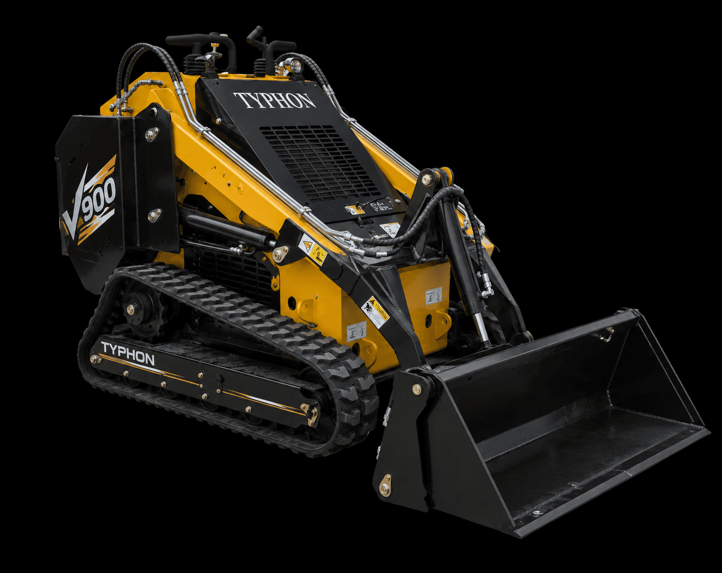 TYPHON STOMP V900 with 4-in-1 combo bucket attachment