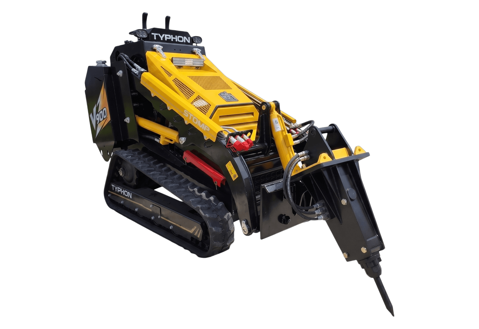 TYPHON STOMP V900 with hydraulic hammer breaker attachment