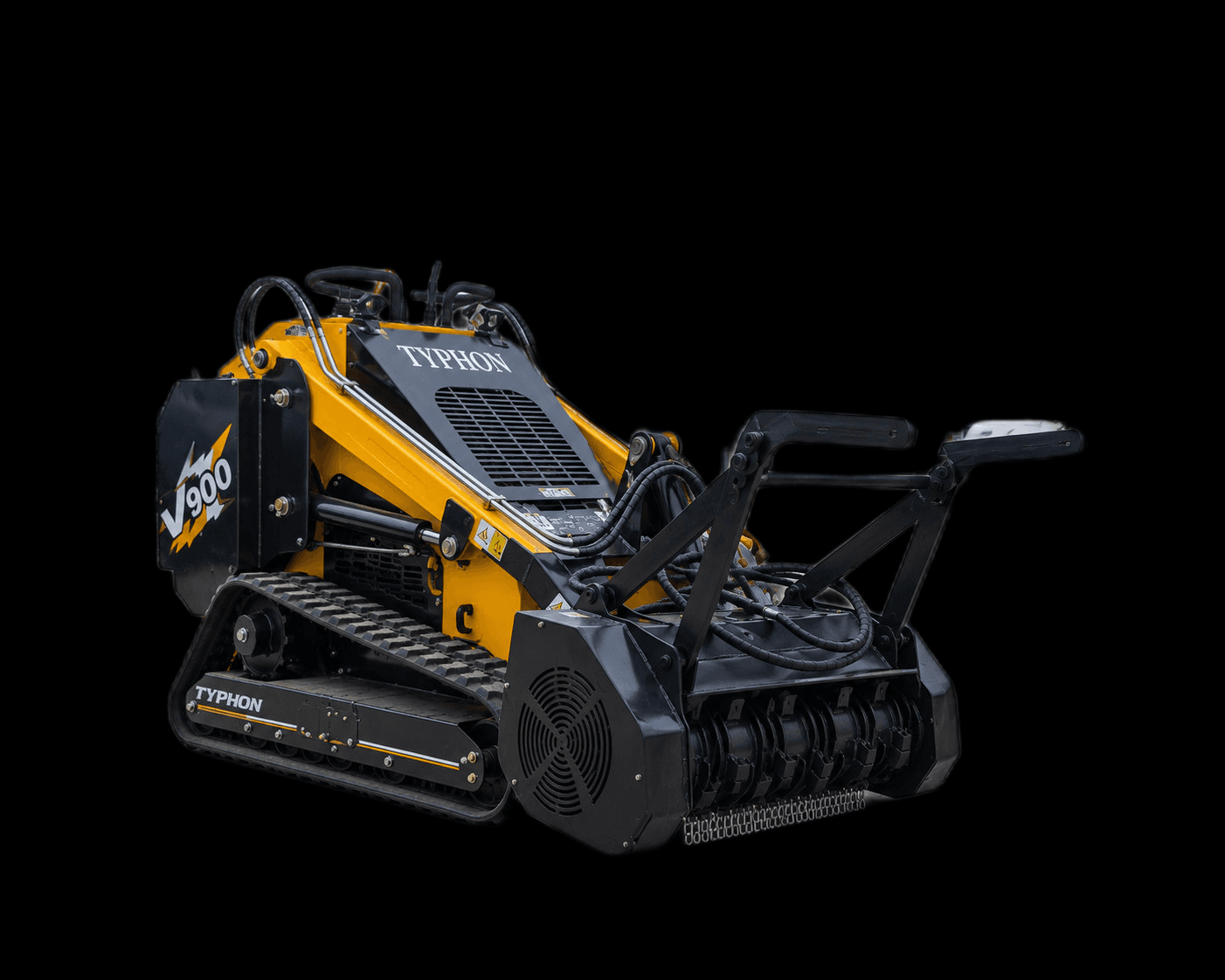 TYPHON STOMP V900 with forestry mulcher attachment