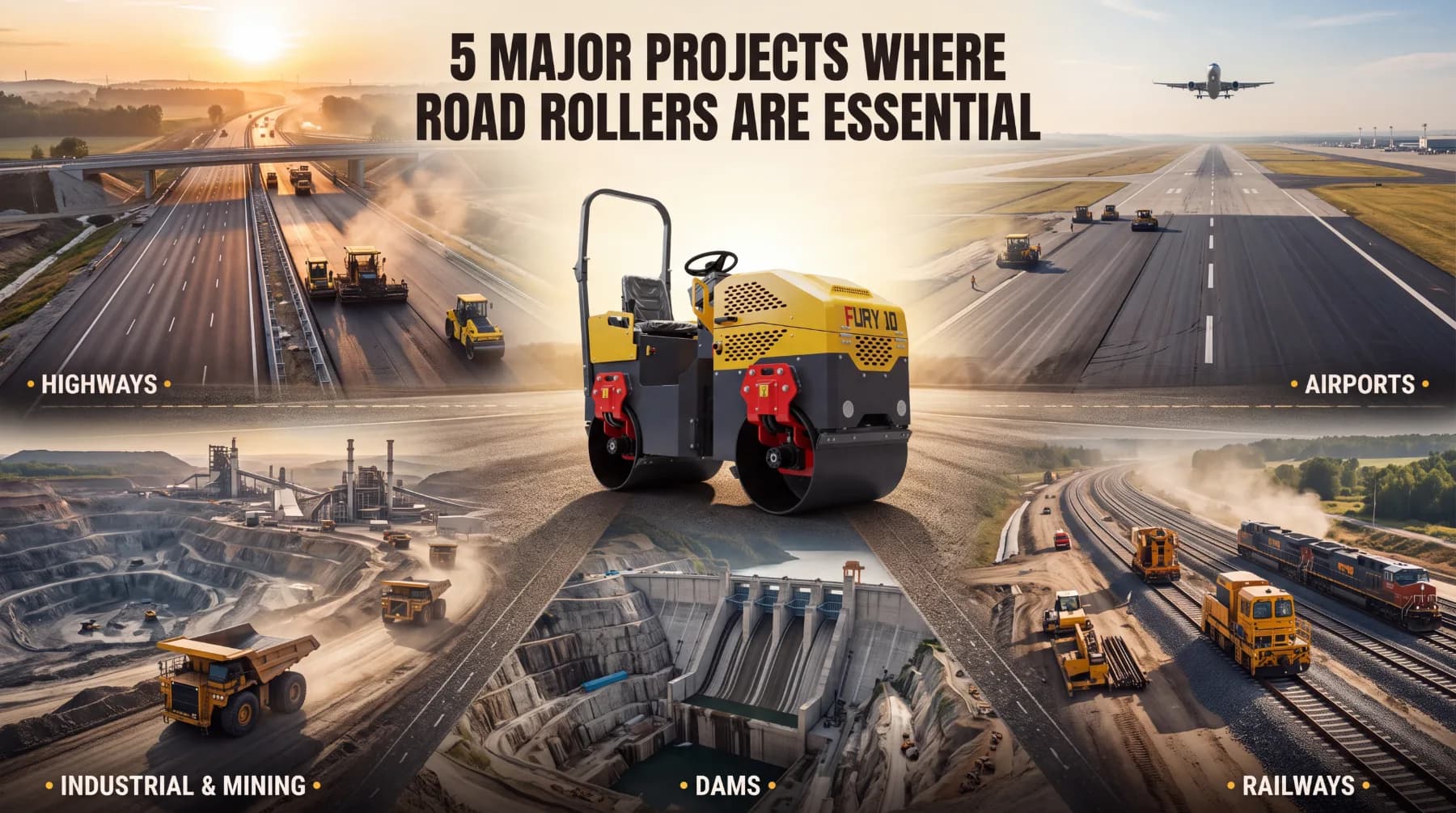 5 Major Projects Where Road Rollers Are Essential