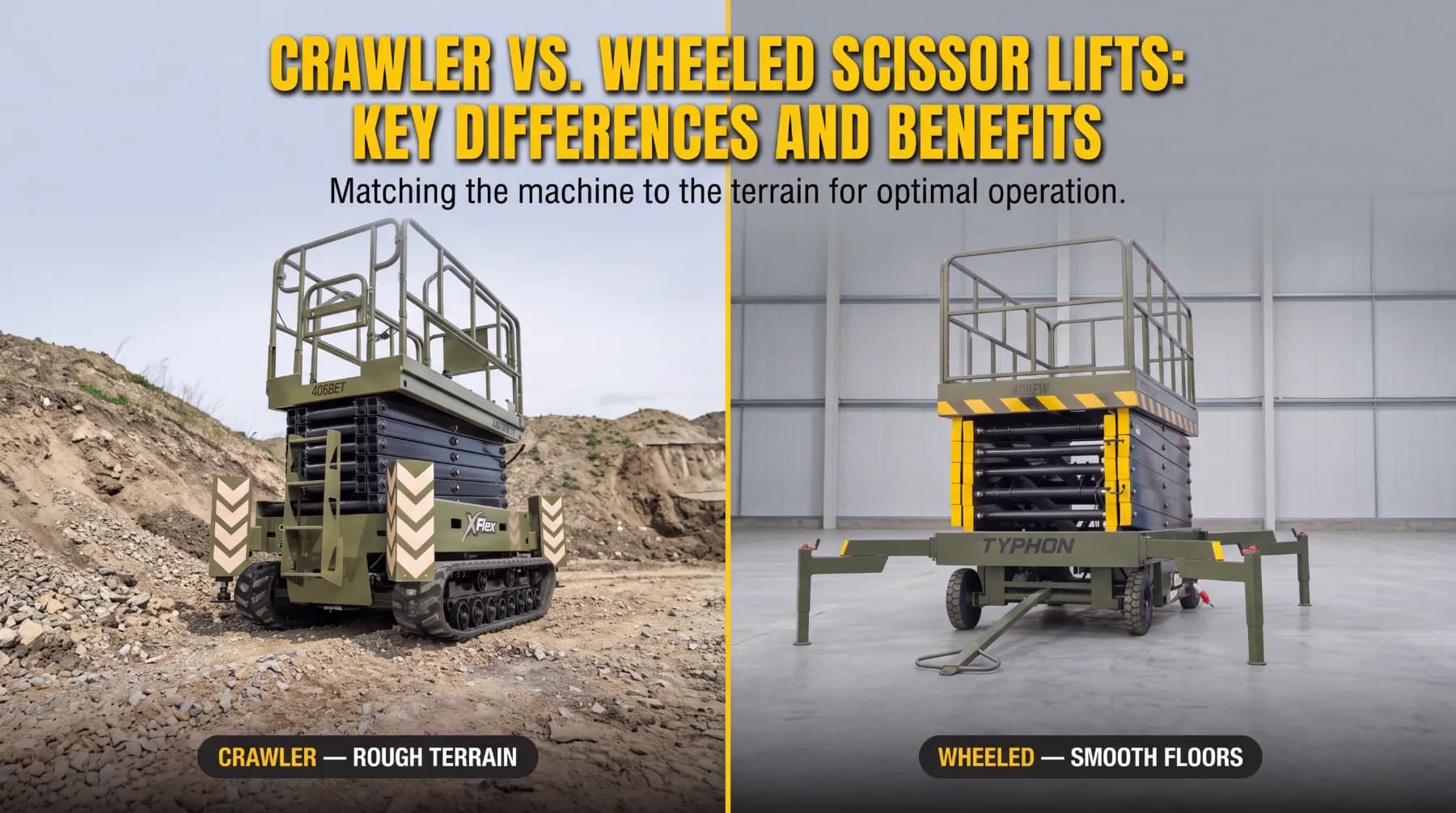 Crawler vs. Wheeled Scissor Lifts: Key Differences and Benefits