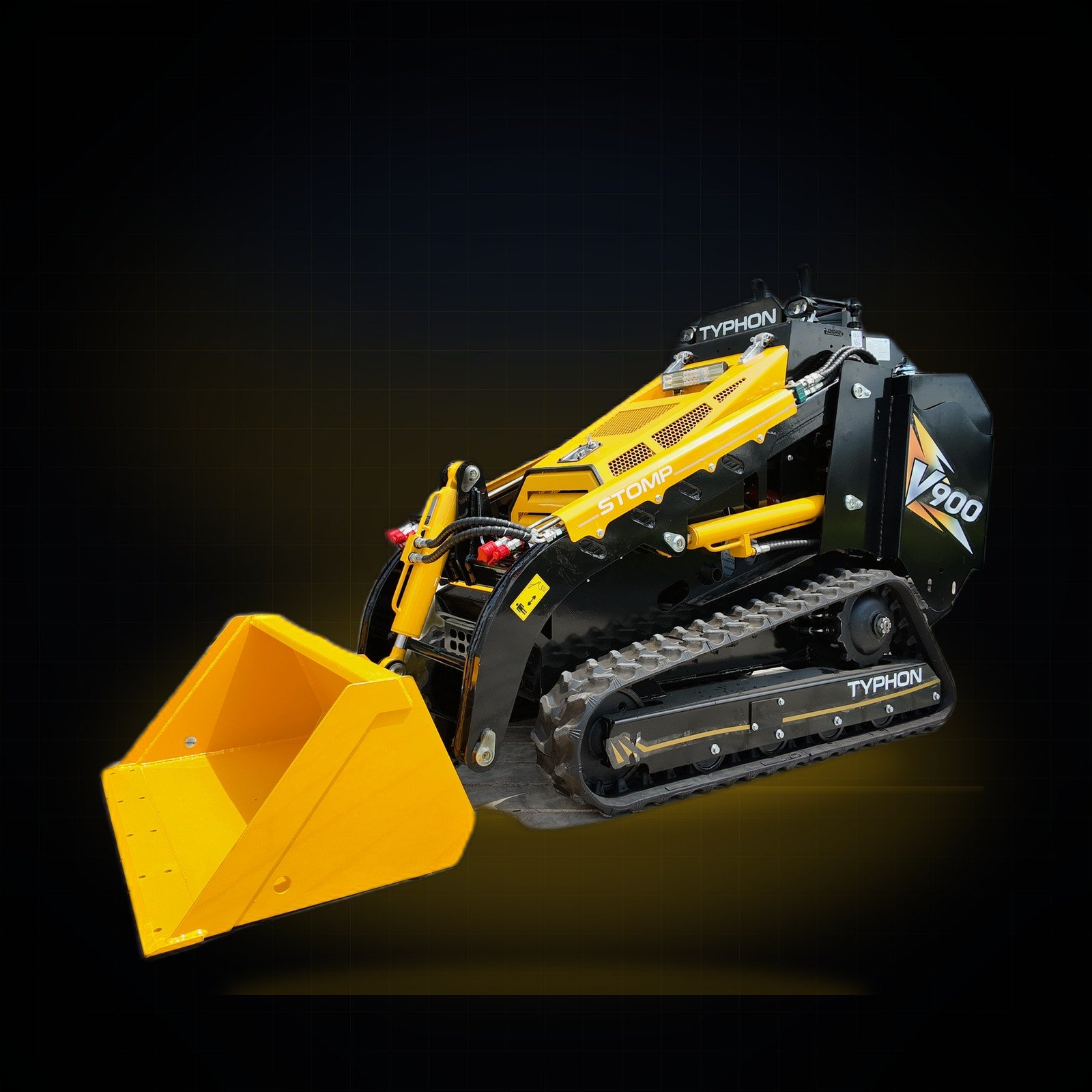 Mini skid steer loader ready for a pre-operation inspection